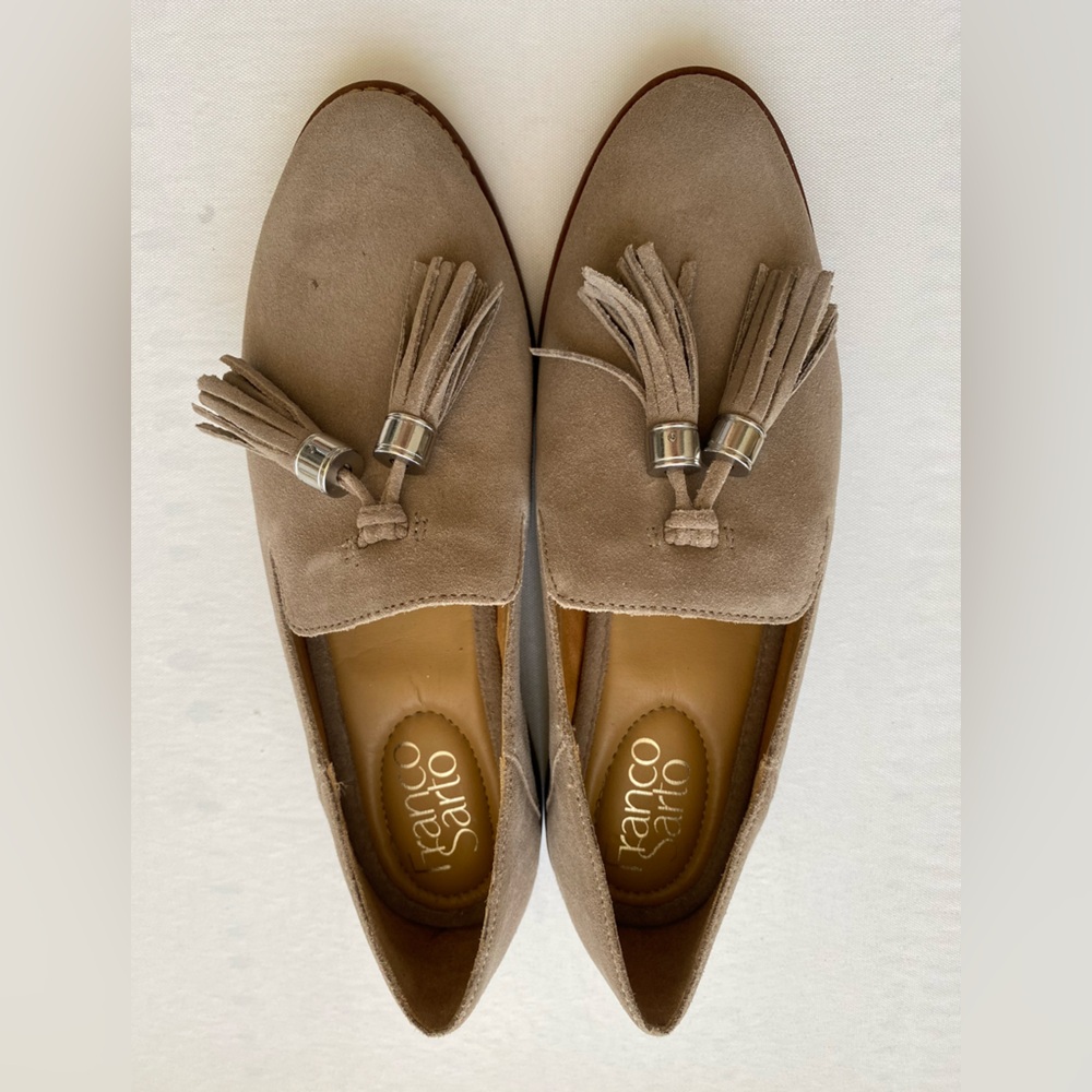 Franco Sarto Women's Tan Suede Loafers